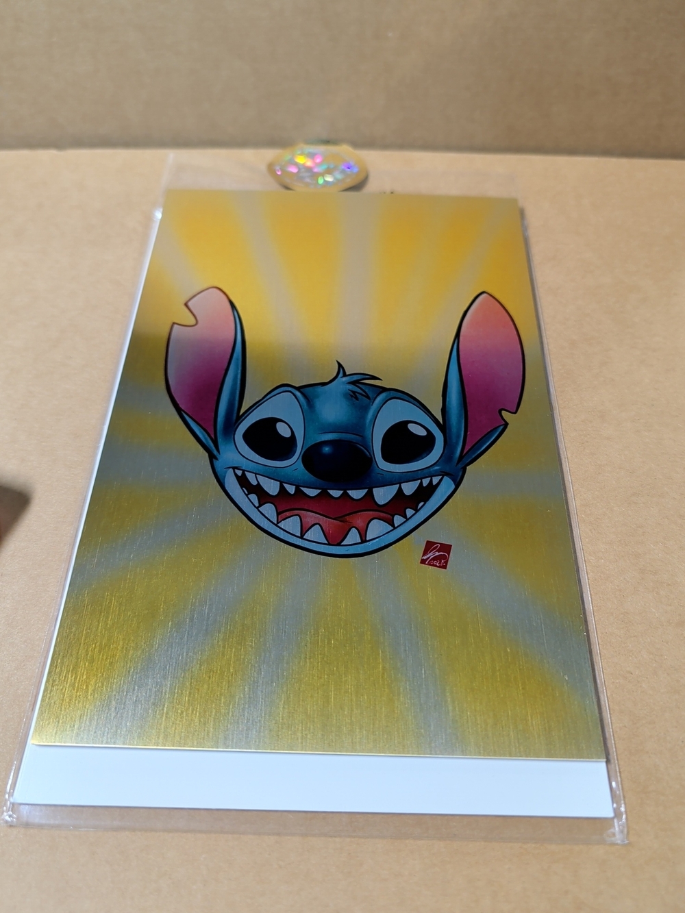 Stitch #1 1:20  Cangialosi  PREMIUM METAL COMIC Virgin Variant . NM COA
